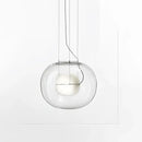 Modern glossy black glass ball pendant light dining room