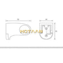 Modern glossy black shower holder bathroom wall mounted bracket