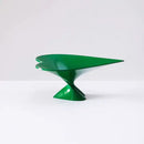 Modern glossy green leaf geometric fruit plate jewelry tray kitchen