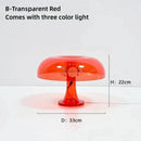 Modern glossy orange mushroom table lamp bedroom led lighting