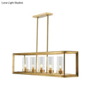 Modern gold 3 light clear glass pendant light dining room
