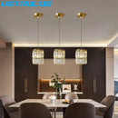 Modern gold 3 tier crystal chandelier pendant light dining room