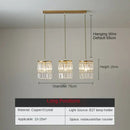 Modern gold 3 tier crystal chandelier pendant light dining room