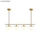 DecorBites™ Gold Opal Glass Round Island Pendant Light with 4 Bulbs