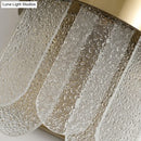 DecorBites™ Modern Golden Wall Lamp with 4 Heads, Oval Clear Hammered Glass – Bedroom Wall Lighting Sconce