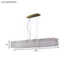 DecorBites™ Modern 9-Light Island Pendant in Gold with Transparent Crackle Glass