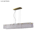 DecorBites™ Modern 9-Light Island Pendant in Gold with Transparent Crackle Glass