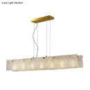 DecorBites™ Modern 9-Light Island Pendant in Gold with Transparent Crackle Glass