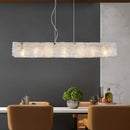 DecorBites™ Modern 9-Light Island Pendant in Gold with Transparent Crackle Glass