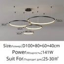 Modern gold acrylic led ring pendant light for dining room
