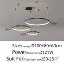 Modern gold acrylic led ring pendant light for dining room