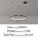 Modern gold acrylic led ring pendant light for dining room