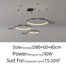 Modern gold acrylic led ring pendant light for dining room