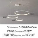 Modern gold acrylic led ring pendant light for dining room
