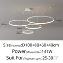 Modern gold acrylic led ring pendant light for dining room