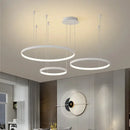 Modern gold acrylic led ring pendant light for dining room