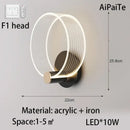 Modern gold acrylic lustre chandelier living room ring light