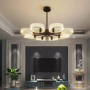 Modern gold acrylic lustre chandelier living room ring light