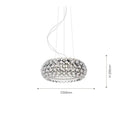 Modern gold acrylic rs7 bulb pendant lights dining room chandelier