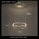 Modern gold adara luxury led chandelier dining room pendant light