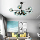 Modern gold adjustable ball glass lustre – dining room light