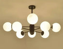 Modern gold adjustable ball glass lustre – dining room light
