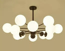Modern gold adjustable ball glass lustre – dining room light