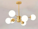 Modern gold adjustable ball glass lustre – dining room light