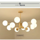 Modern gold adjustable ball glass lustre – dining room light