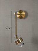 Modern gold adjustable direction wall lamp bedroom spotlight