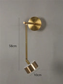 Modern gold adjustable direction wall lamp bedroom spotlight