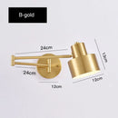 Modern gold adjustable led wall lamp bedroom reading light