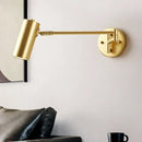 Modern gold adjustable long arm wall lamp bedroom reading light