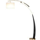 Modern gold adjustable metal floor lamp living room white shade