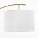 Modern gold adjustable metal floor lamp living room white shade