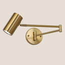 Modern gold adjustable swing arm wall lamp bedroom reading light