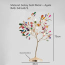 Modern gold agate led wall lamp sconce bedroom colorful gemstone decor