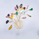Modern gold agate led wall lamp sconce bedroom colorful gemstone decor