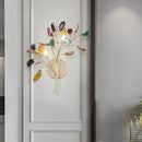 Modern gold agate led wall lamp sconce bedroom colorful gemstone decor