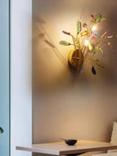 Modern gold agate led wall lamp sconce bedroom colorful gemstone decor