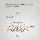 Modern gold agate led wall lamp sconce bedroom colorful gemstone decor