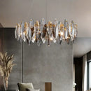 Modern gold amber decorbites crystal ceiling chandelier dining room