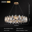 Modern gold amber decorbites crystal ceiling chandelier dining room
