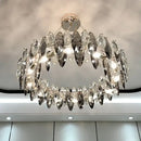 Modern gold amber decorbites crystal ceiling chandelier dining room