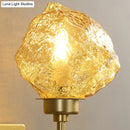 Modern gold amber smoke gray glass wall sconce living room light