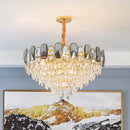 DecorBites™ Modern Crystal Cone Chandelier for Clear Living Room Suspension Lighting