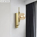Modern gold and amber glass orb wall light fixture – bedroom 110v-120v