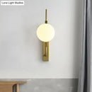 Modern gold and amber glass orb wall light fixture – bedroom 110v-120v
