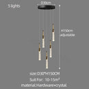 Modern gold and black decorbites crystal chandelier living room light