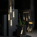 Modern gold and black decorbites crystal chandelier living room light